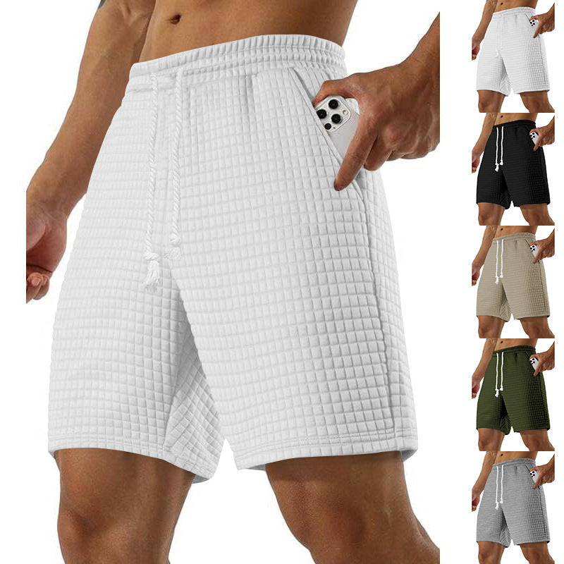 Men's Loose Solid Color Small Square Casual Straight Leg Pants