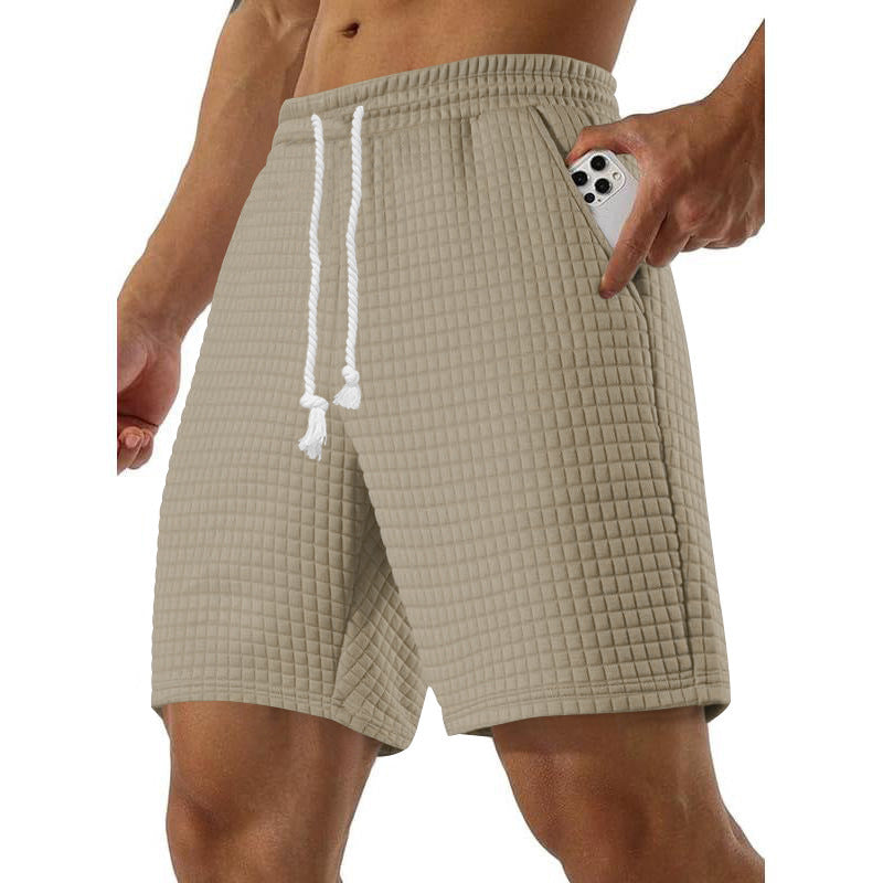 Men's Loose Solid Color Small Square Casual Straight Leg Pants